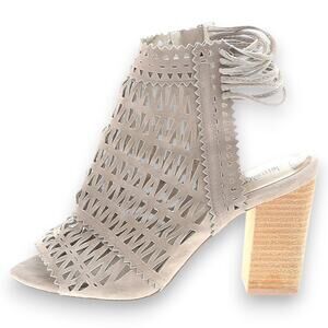 Jeffrey Campbell Ottawa Cutout Peep-Toe Shooties Gray – Size 8.5